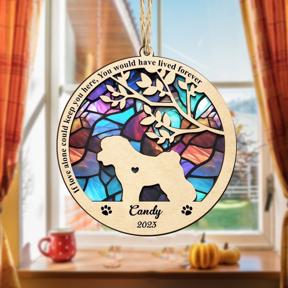 Personalized Pet Dog Lover Memorial Suncatcher Ornament Gifts