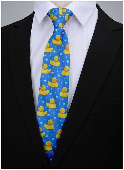 8cm Men Cartoon Duck Prints Fashion Novelty Wedding Necktie Ties