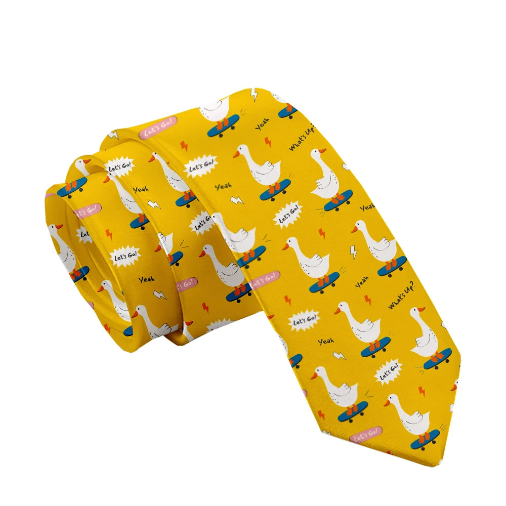 8cm Men Cartoon Duck Prints Fashion Novelty Wedding Necktie Ties