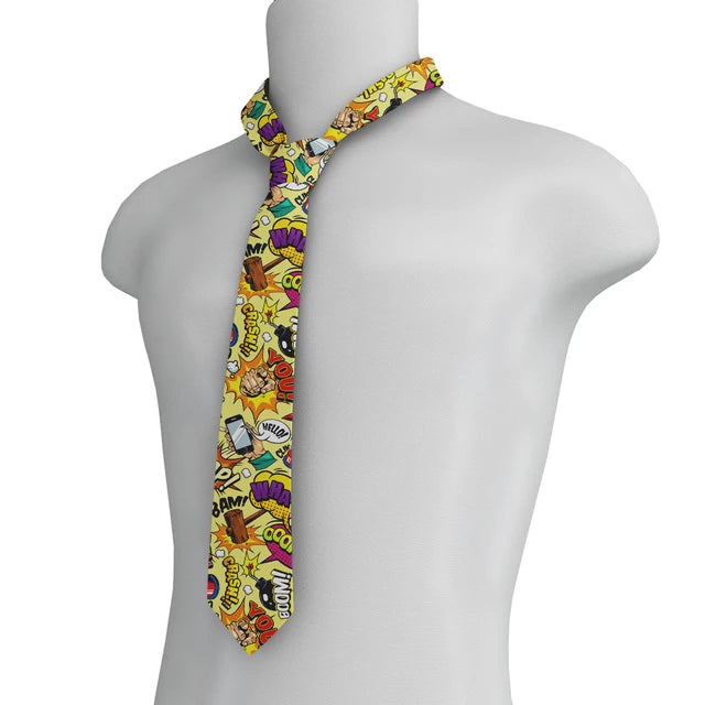 8cm Men Cartoon Printed Wedding Groom Neckties Ties