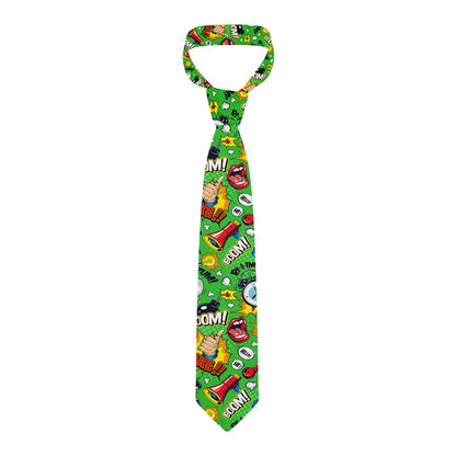 Men Cartoon Printed Fashion Lip Graffiti Wedding Halloween Necktie Ties