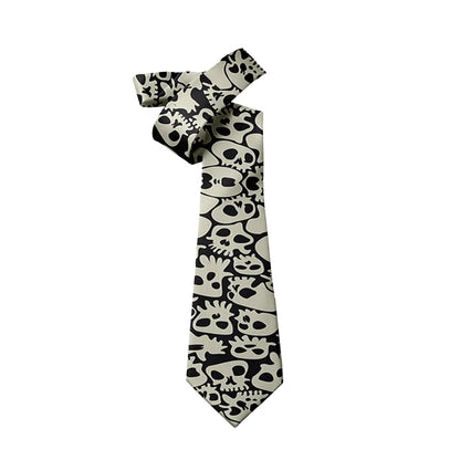 8cm Men Cartoon Skull Prints Fashion Novelty Ties Neckties