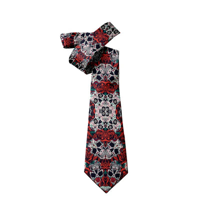 8cm Men Cartoon Skull Prints Fashion Novelty Ties Neckties