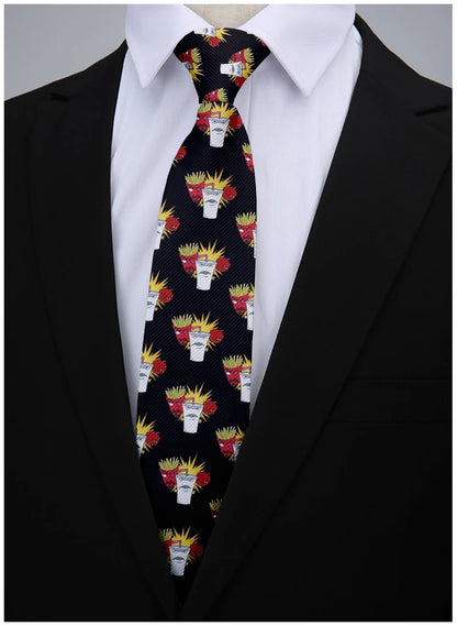 8cm Men Cartoon Skull Prints Fashion Novelty Ties Neckties