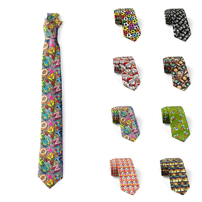 8cm Classic Men Striped Plaid Checks Novelty Business Necktie Ties