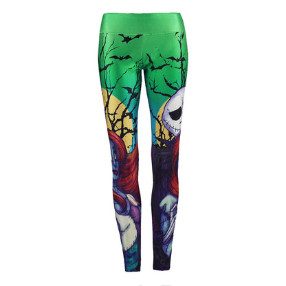 Sexy Halloween the Nightmare Christmas Cosplay Printed Leggings