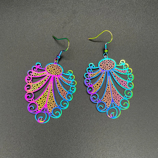 Women Dazzle Color Filigree Fashion Party Earrings