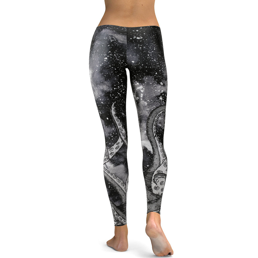 Stylish Women Galaxy Space Fitness Legging Pants