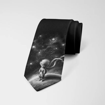 8cm Men Fashion Little Prince Art Printed Slim Neckties Ties