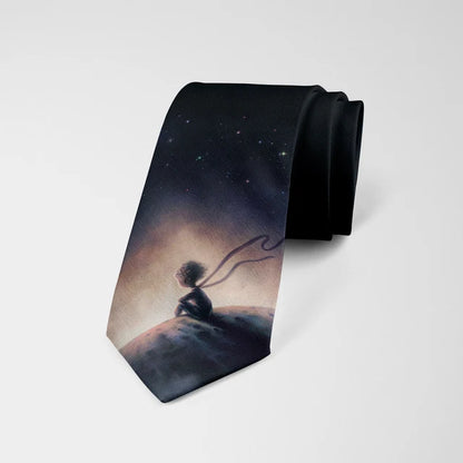 8cm Men Fashion Little Prince Art Printed Slim Neckties Ties