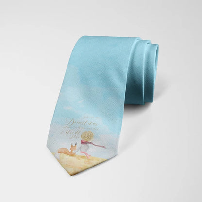 8cm Men Fashion Little Prince Art Printed Slim Neckties Ties