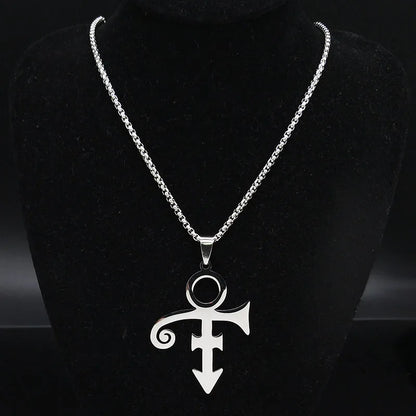 Artist Love Symbol Prince RIP Memorial Symbol Love Logo Steampunk Stainless Steel Necklace
