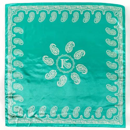 90cm Women Vintage Paisley Square Silk Shawls Printed Wraps Bandana Scarves