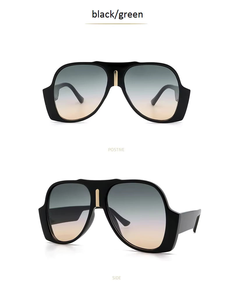 Men Women Vintage Shades Big UV400 Oversized Square Sunglasses Glasses