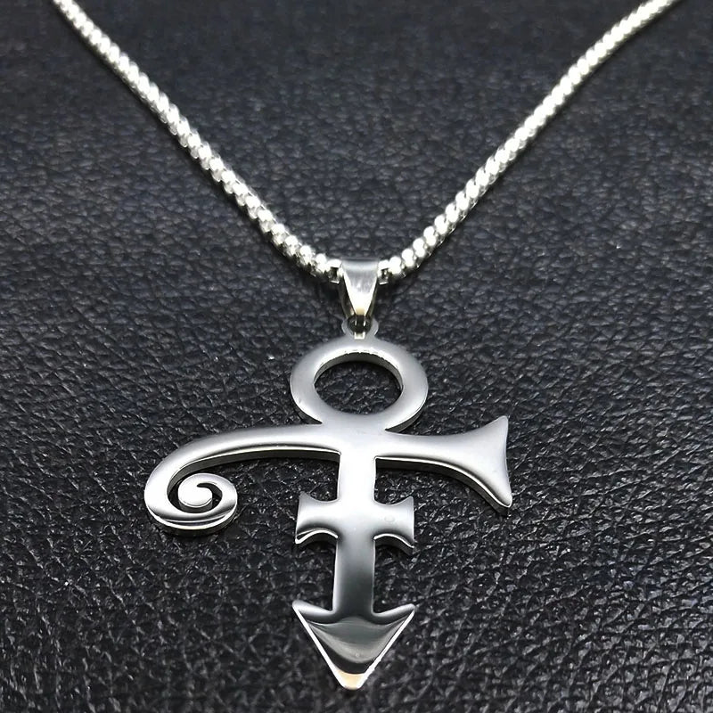 Artist Love Symbol Prince RIP Memorial Symbol Love Logo Steampunk Stainless Steel Necklace