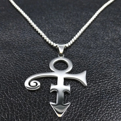 Artist Love Symbol Prince RIP Memorial Symbol Love Logo Steampunk Stainless Steel Necklace
