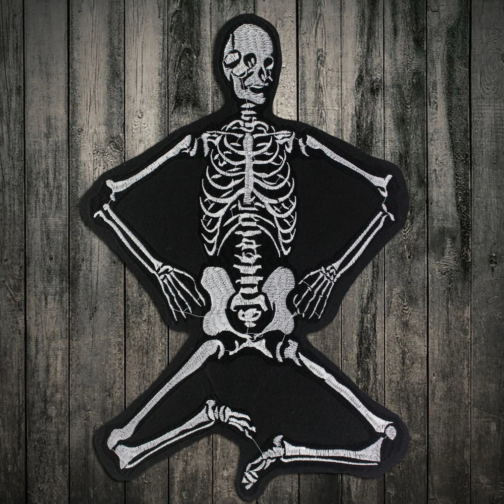 Skull Vest Embroidery Rider Iron on DIY Patches Patch Clothes