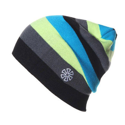 Warm Outdoor Beanies Striped Knitted Headwear Snowboarding Skiing Skating Cycling Hat Caps