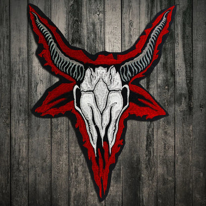 Embroidery Skull Sheep Head Patch Appliques Iron on Patches Badge Clothes Sewing