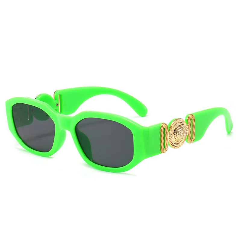 Men Women Small Rectangle Square Shades Vintage UV400 Sunglasses Glasses