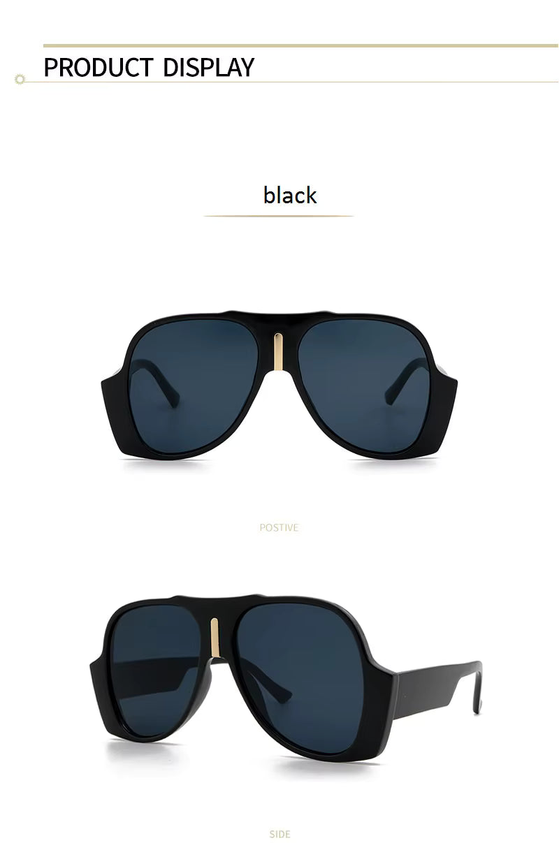 Men Women Vintage Shades Big UV400 Oversized Square Sunglasses Glasses