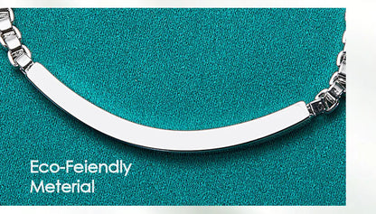 925 Sterling Silver 4mm Man Women Charm Wedding Engagement Party Fashion Box Chain Bracelet