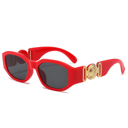 Men Women Small Rectangle Square Shades Vintage UV400 Sunglasses Glasses