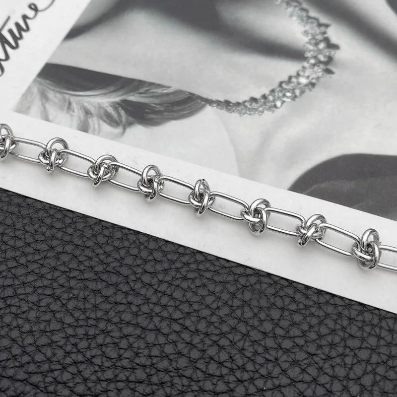 Men Women Fashion Titanium Steel Stainless Steel Splicing Chain Multi-layer Cool Bracelets
