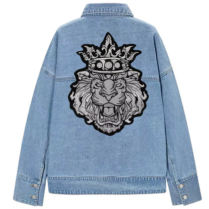Embroidery Black White Crown Patch Appliques Iron on Patches Badge Clothes Sewing