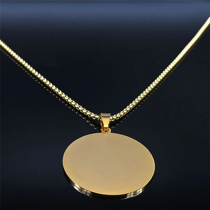 Men Talisman of Protection Good Luck Wealth Seal of Solomon Stainless Steel Necklace