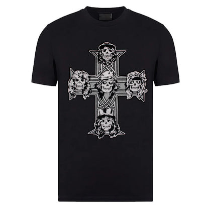 Big Cross Skull Gothic Punk Rock Iron on Patches Embroidered Crown Skull Patch Clothes Sewing Stickers
