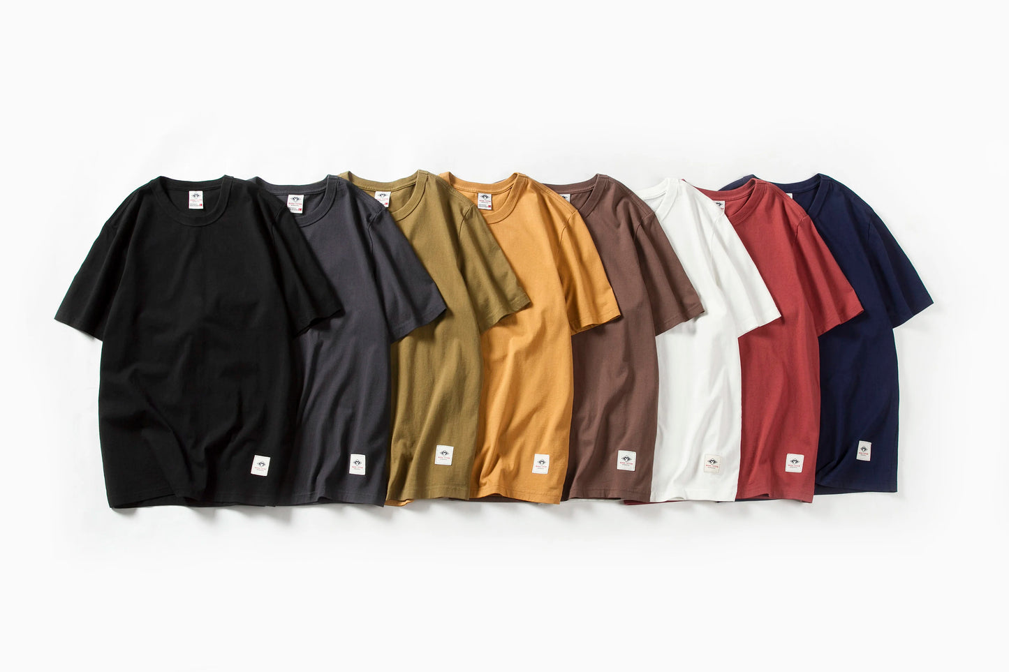 Men's Fashion Solid Color Short Sleeves 100% cotton Fashion Slim Tops Tees