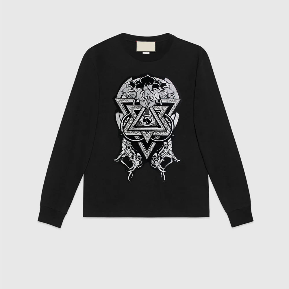 Fashion Punk Eye Skeleton Flower Biker Vest Embroidered Patch Iron On /sew on Clothes Patches