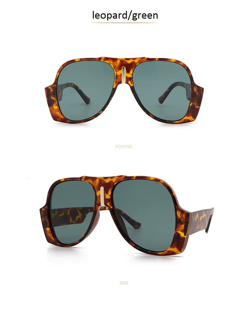 Men Women Vintage Shades Big UV400 Oversized Square Sunglasses Glasses