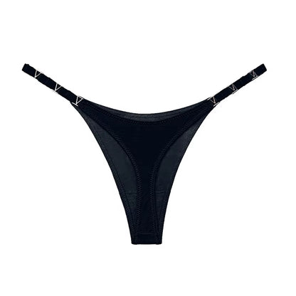 Sexy Women Seamless Underwear Briefs Zebra Flower Low Rise Metal Buckle Thong G-String Bikini Panties