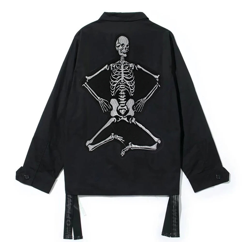 Skull Vest Embroidery Rider Iron on DIY Patches Patch Clothes