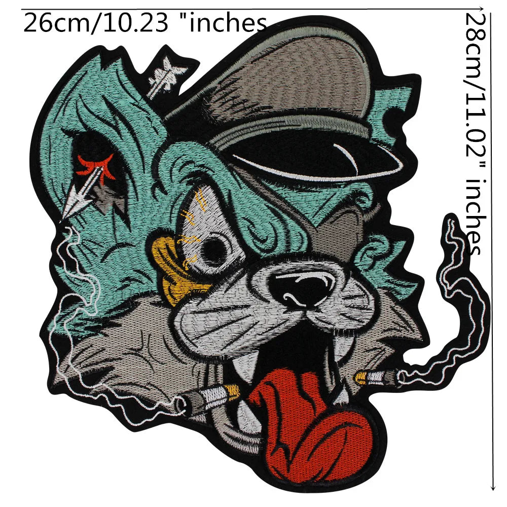 Cartoon Stickers Embroidery Cat Dog Craft Patches Iron on for Clothes DIY Sewing