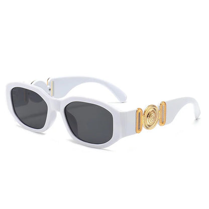 Men Women Small Rectangle Square Shades Vintage UV400 Sunglasses Glasses