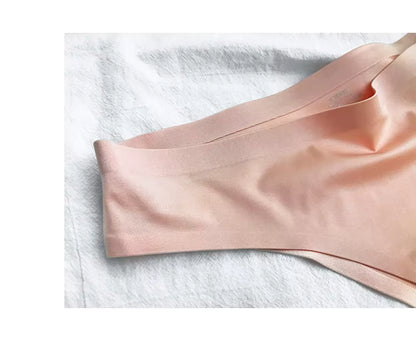 Women Ice Silk Seamless G-String Briefs T-Back Underwear Thong Panties Underpants