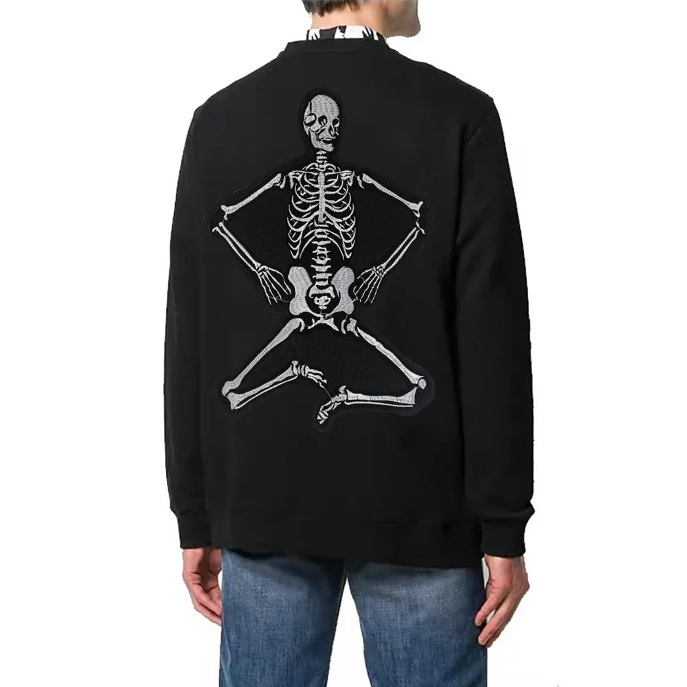 Skull Vest Embroidery Rider Iron on DIY Patches Patch Clothes