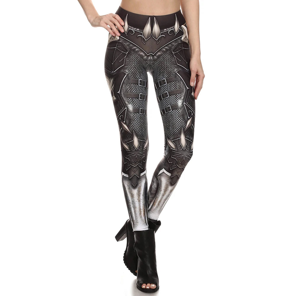 Women Fashion Skeleton Pattern Pants Leggings