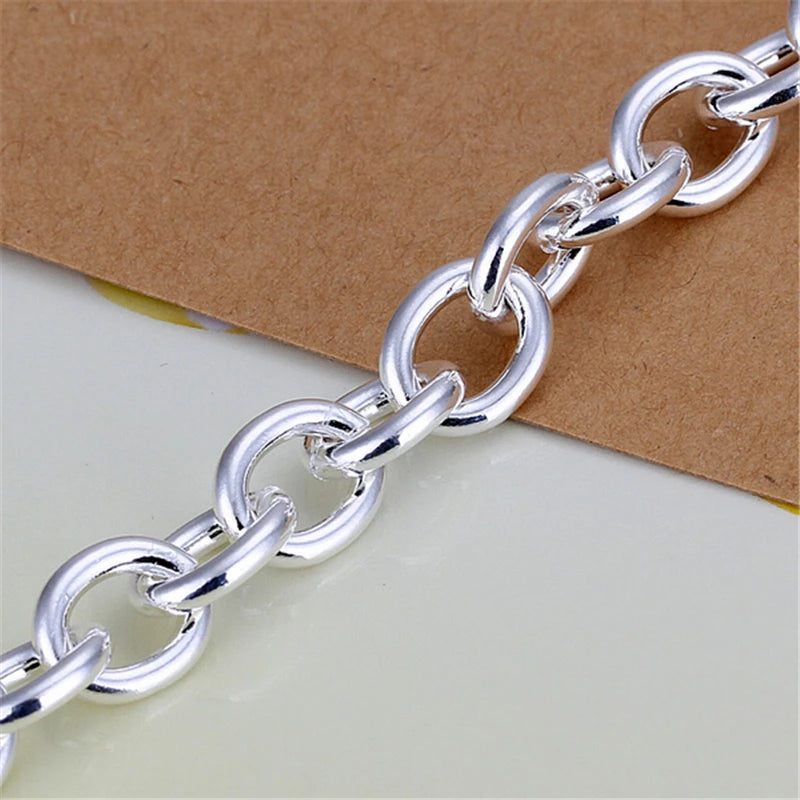 925 Sterling Silver Hollow Heart Woman Wedding Engagement Fashion Party Charm Pendant Bracelet