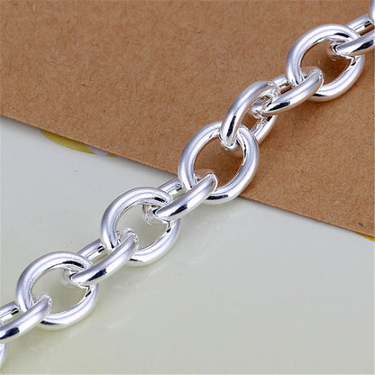925 Sterling Silver Hollow Heart Woman Wedding Engagement Fashion Party Charm Pendant Bracelet