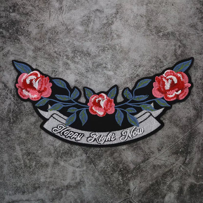 Embroidery letter Flower Tiger Head Patch Appliques Iron on Patches Badge Clothes Sewing