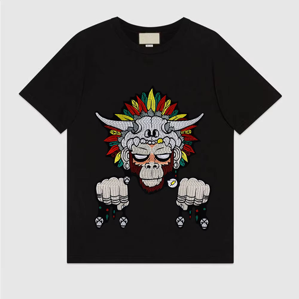 Cartoon Monkey Fist Embroidered Patch Appliques Iron on Patches Badge Clothes Sewing