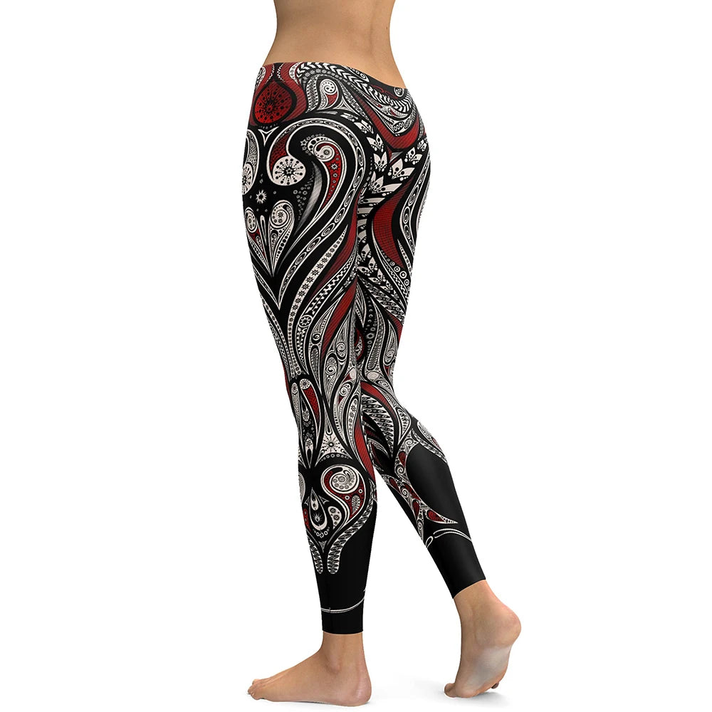 Women Mandala Flower 3D Digital Prints Leggings Pants