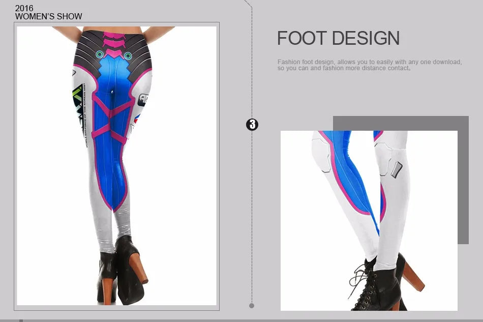 Women SUPERHERO D.VA Game Printed pants Leggings