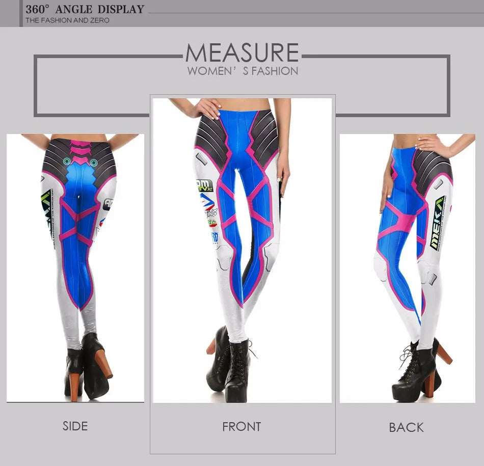 Women SUPERHERO D.VA Game Printed pants Leggings