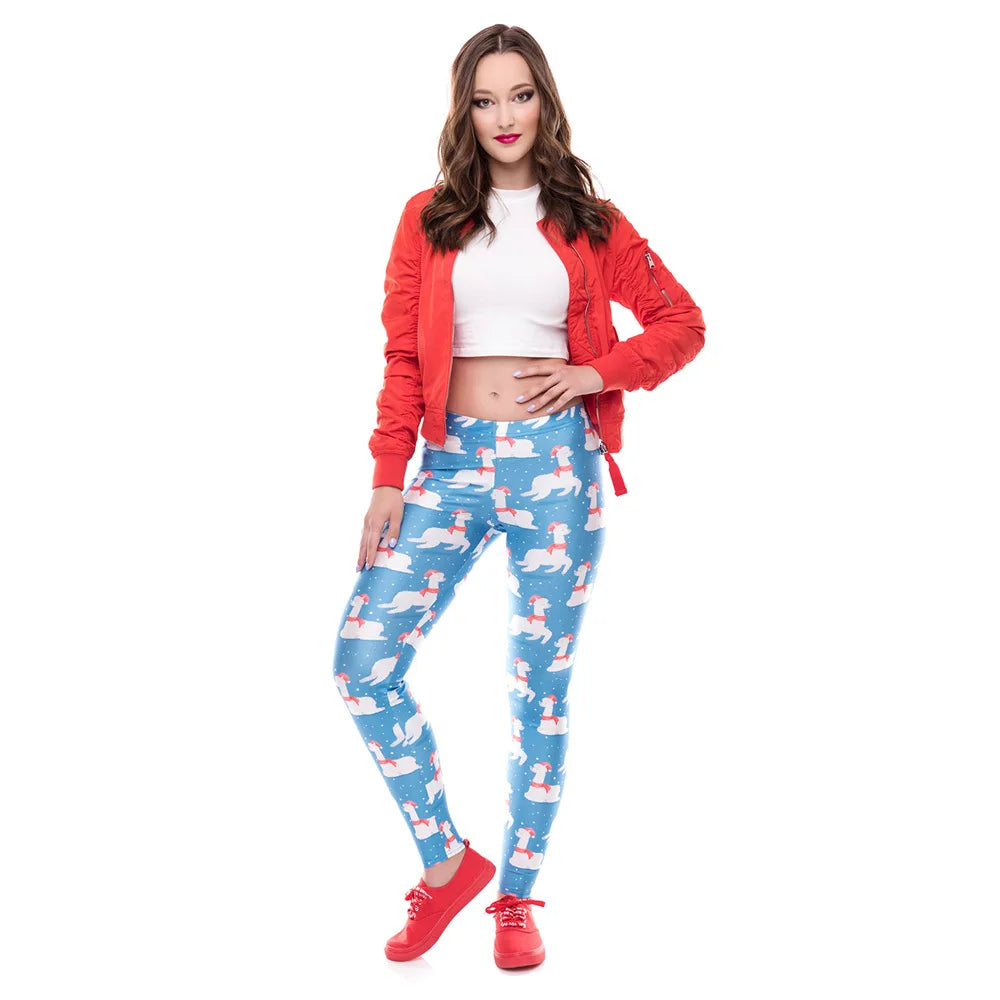 Women Fashion Christmas Prints Pant Leggings