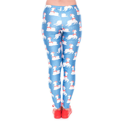 Women Fashion Christmas Prints Pant Leggings